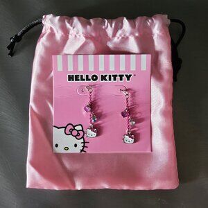Bundle 3 HK Items for $10: Hello Kitty Pink-Coated Dangle Earrings
